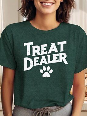 New - Dog Lover Shirts for Women Cute‎ Paw Love Heart Print T-Shirt Dog Mom